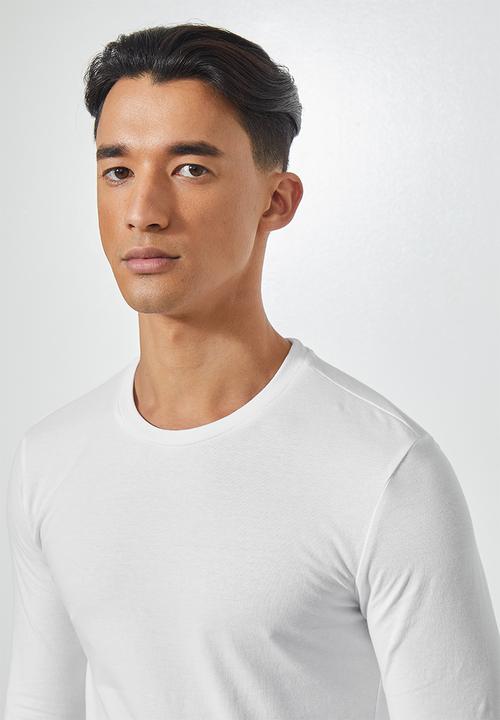 Superbalist - Brando long sleeve crew neck tee - white