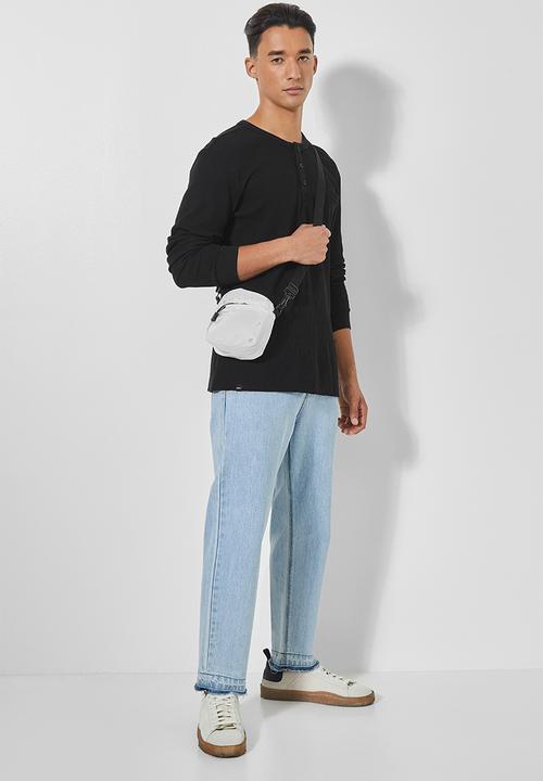 Superbalist - Texas long sleeve textured henley tee - black