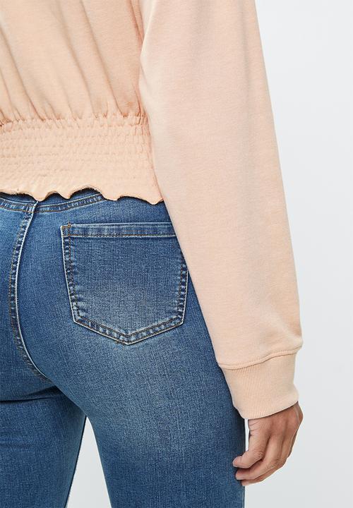 Missguided - Shirred hem oversized sweatshirt - neutral 