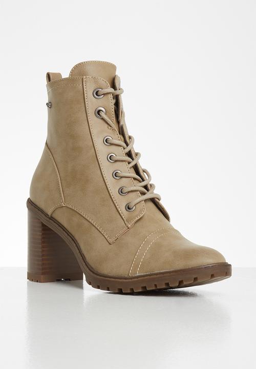 Miss Black - Omega 2 ankle boot - beige