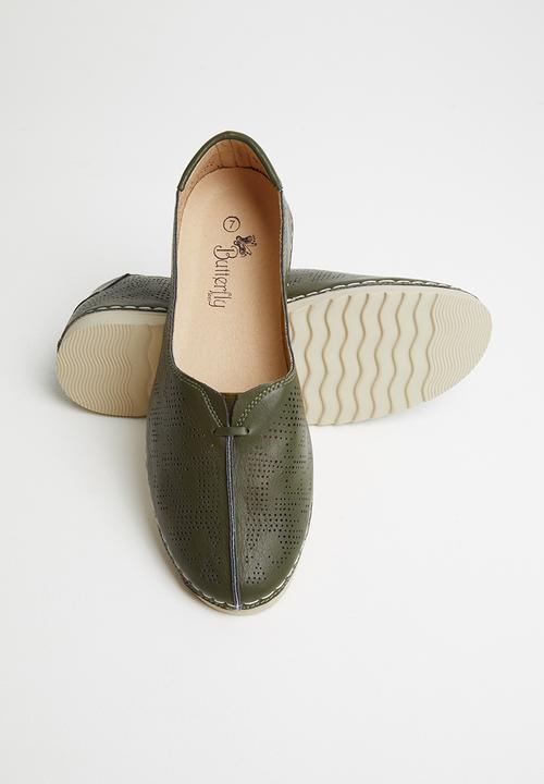 Butterfly Feet - Sandy slip on - green