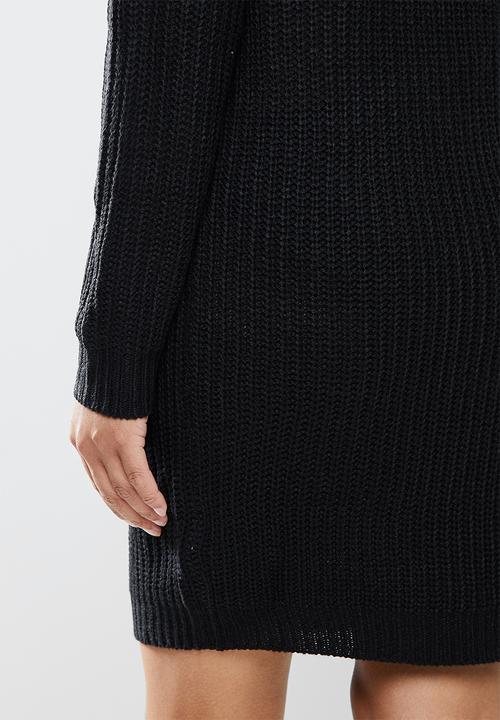 Missguided - Ayvan off shoulder jumper dress - black