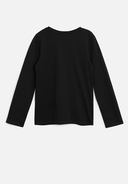 MANGO - Sheldon long sleeve tee - black