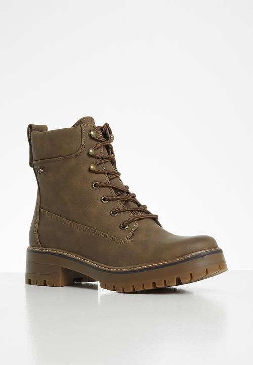 Miss Black - Fox 2 combat boot - brown