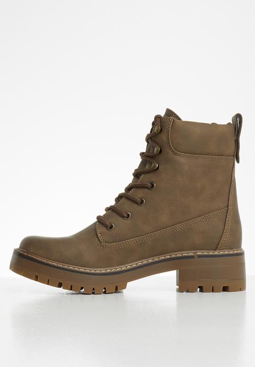 Miss Black - Fox 2 combat boot - brown