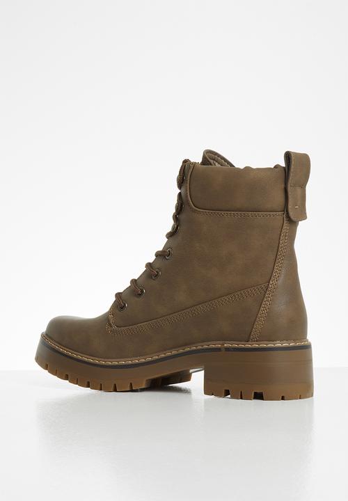 Miss Black - Fox 2 combat boot - brown