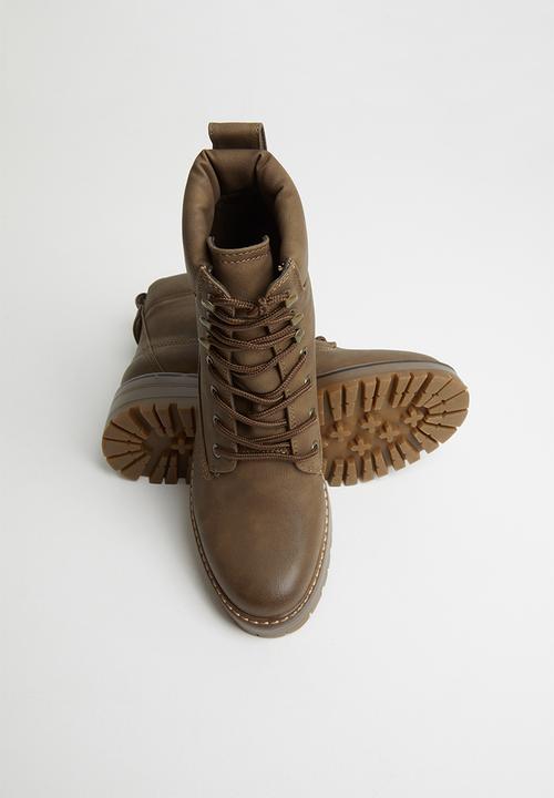 Miss Black - Fox 2 combat boot - brown