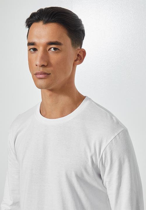 Superbalist - Nate long sleeve crew neck tee - white