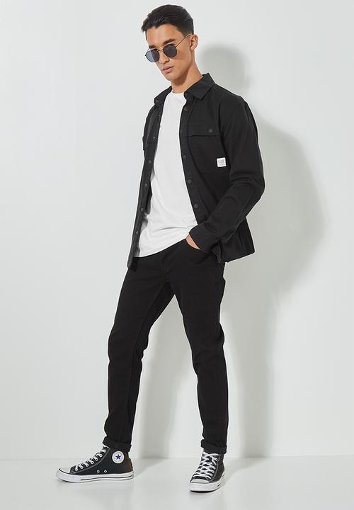 Superbalist - Nate long sleeve crew neck tee - white