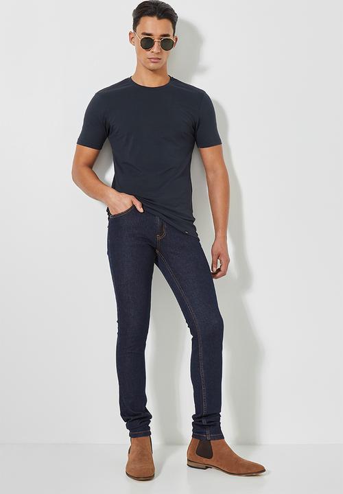 Superbalist - Brando muscle fit crew neck tee - dark navy 