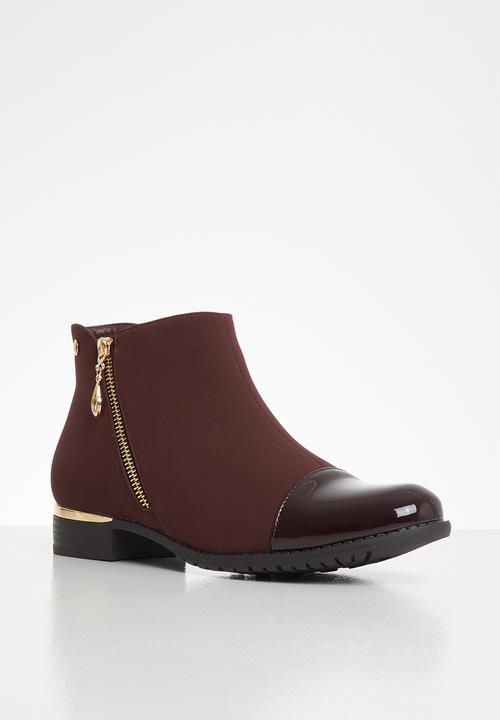 Miss Black - Hadar ankle boot - burgundy