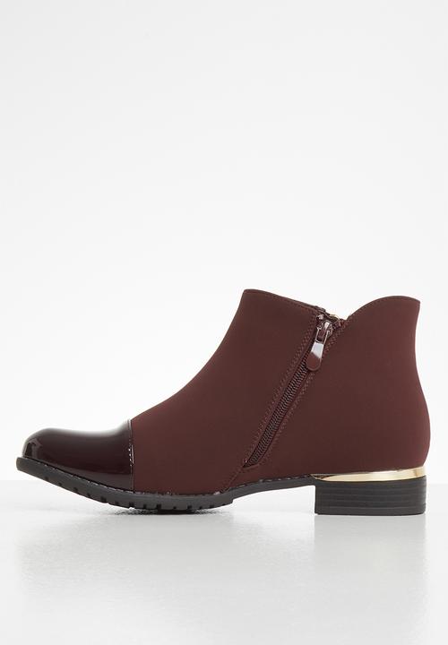 Miss Black - Hadar ankle boot - burgundy