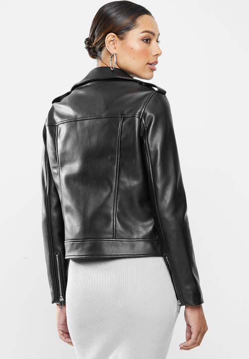 Missguided - Ultimate premium zip detail biker - black