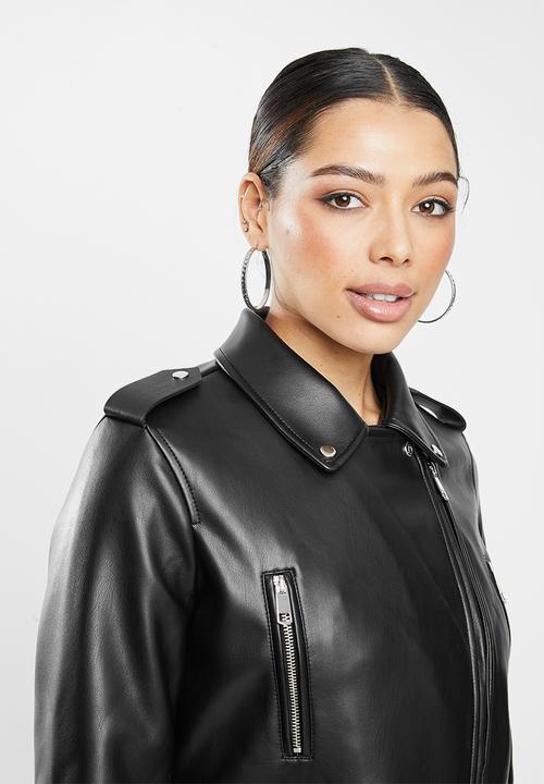 Missguided - Ultimate premium zip detail biker - black