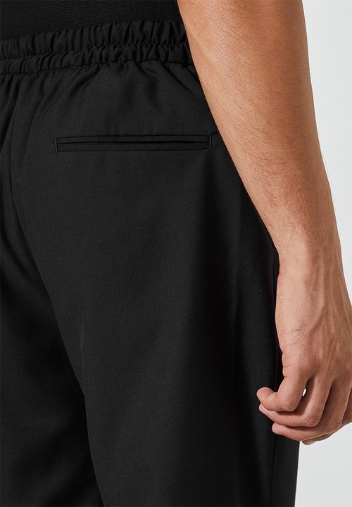 Superbalist - Deco elastic waistband tapered trousers - black