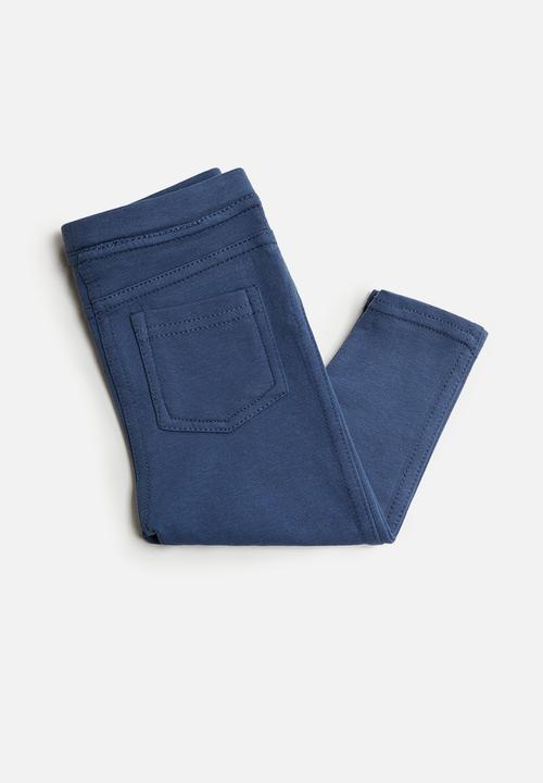 MANGO - Terry leggings - navy