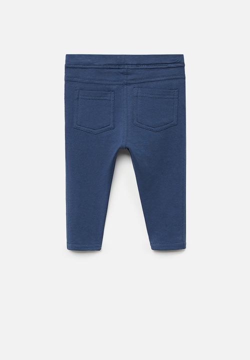 MANGO - Terry leggings - navy