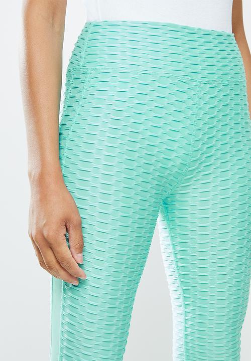 Missguided - Textured cut & sew legging - blue