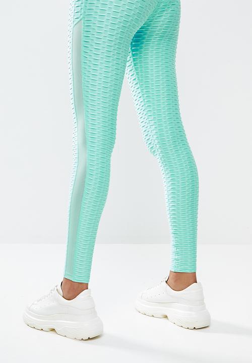 Missguided - Textured cut & sew legging - blue