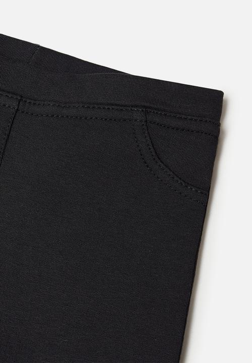 MANGO - Terry leggings - black