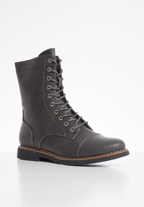 Butterfly Feet - Denny combat boot - grey