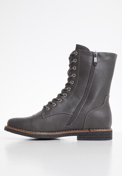 Butterfly Feet - Denny combat boot - grey