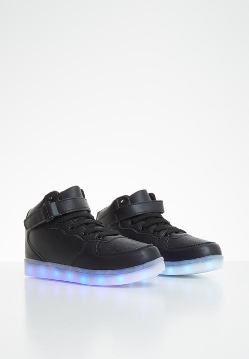 Pop Candy - Hi-top light up sneaker - black