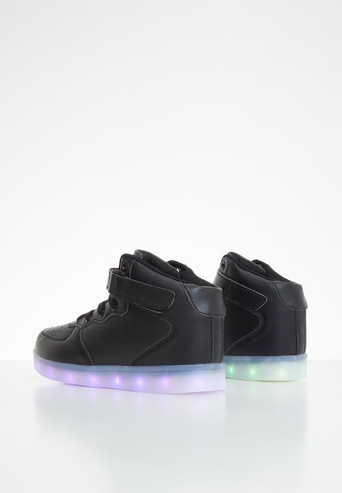 Pop Candy - Hi-top light up sneaker - black