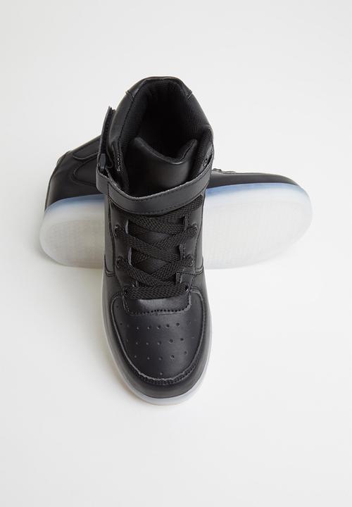 Pop Candy - Hi-top light up sneaker - black