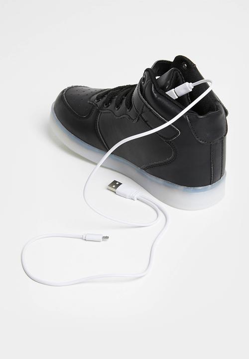 Pop Candy - Hi-top light up sneaker - black