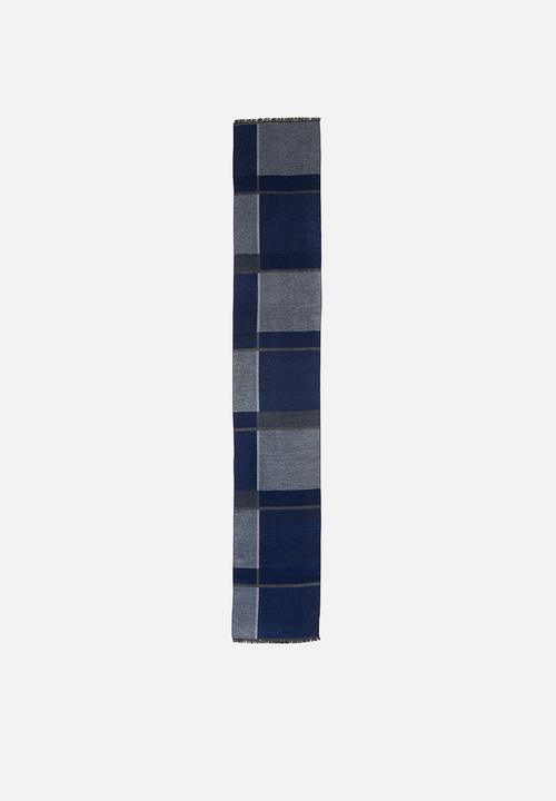 Superbalist - Colourblock scarf - navy & grey