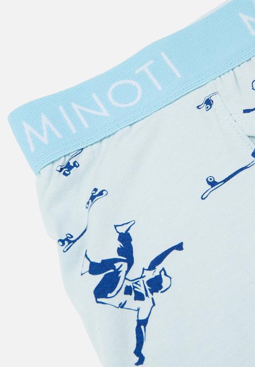 MINOTI - Boys 3pk skater boxers aop - blue & white 