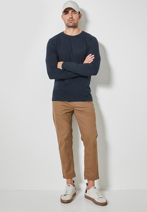 Superbalist - Nate long sleeve crew neck tee - navy