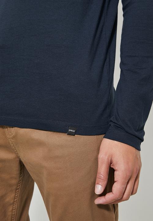 Superbalist - Nate long sleeve crew neck tee - navy