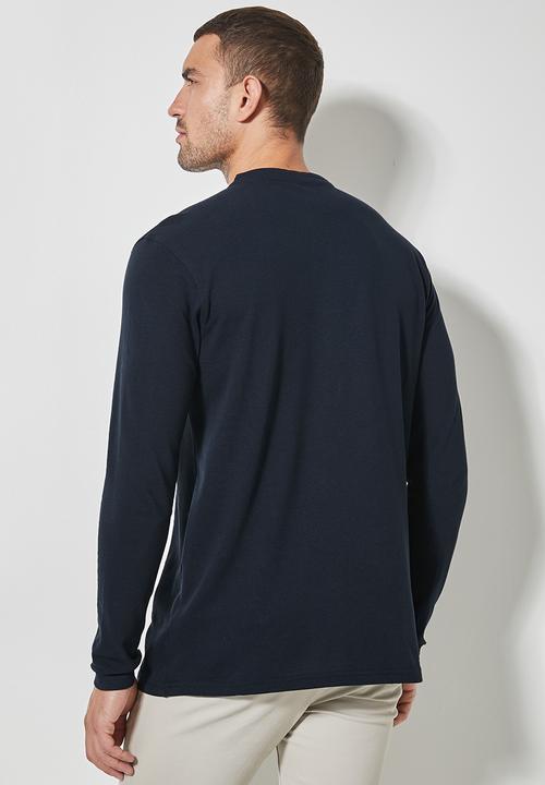 Superbalist - Siya long sleeve mandarin collar - navy