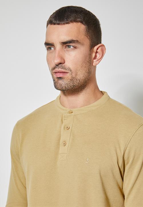 Superbalist - Siya long sleeve mandarin collar - beige