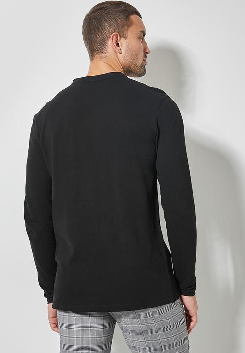 Superbalist - Siya long sleeve mandarin collar - black
