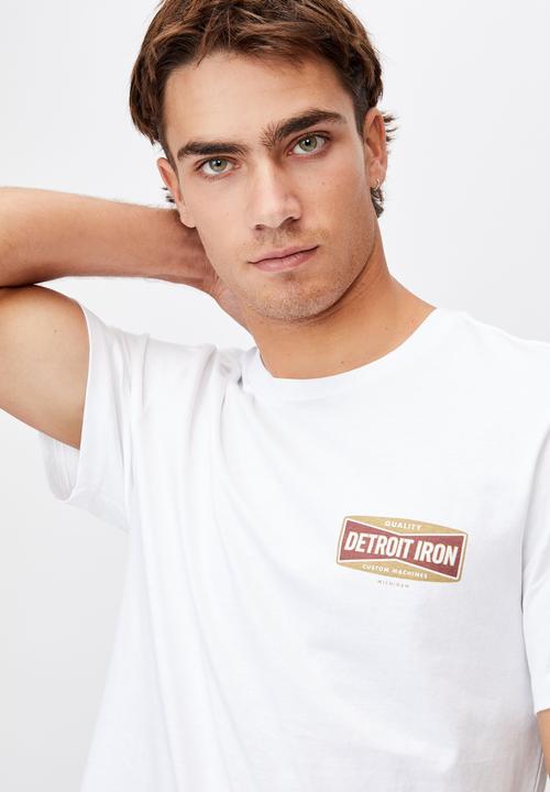 Cotton On - Tbar moto T-shirt - white