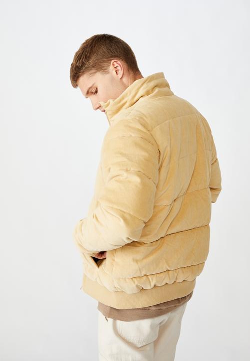 Cotton On - Cord puffer jacket - sand