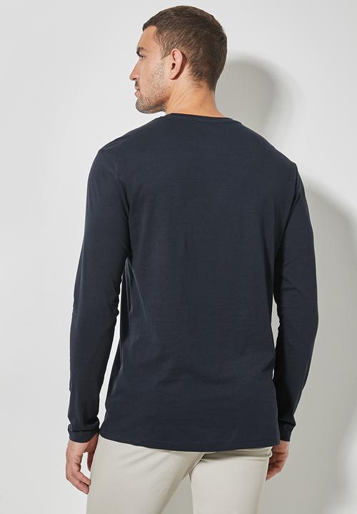 Superbalist - Nate long sleeve crew neck tee - navy