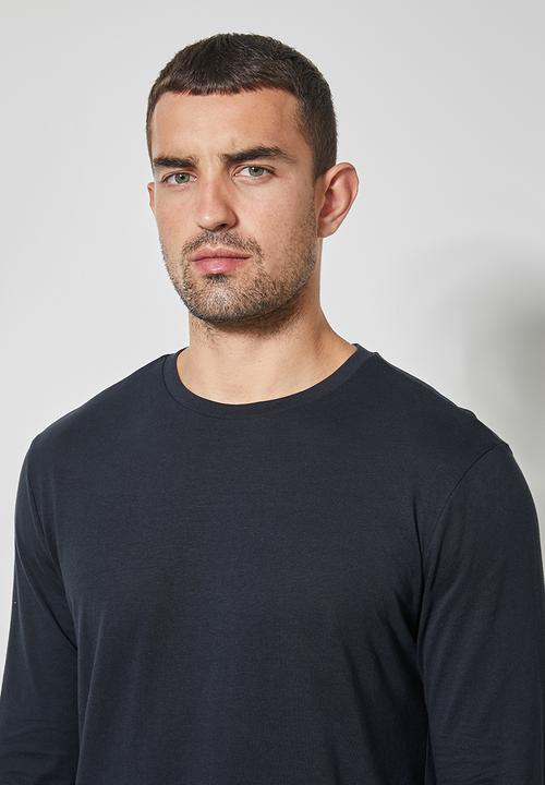Superbalist - Nate long sleeve crew neck tee - navy
