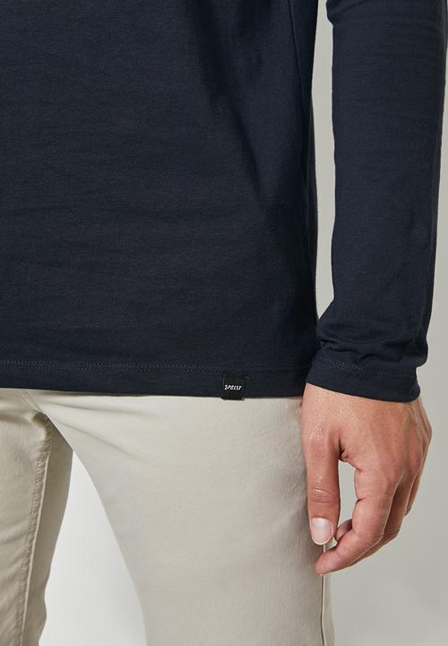 Superbalist - Nate long sleeve crew neck tee - navy