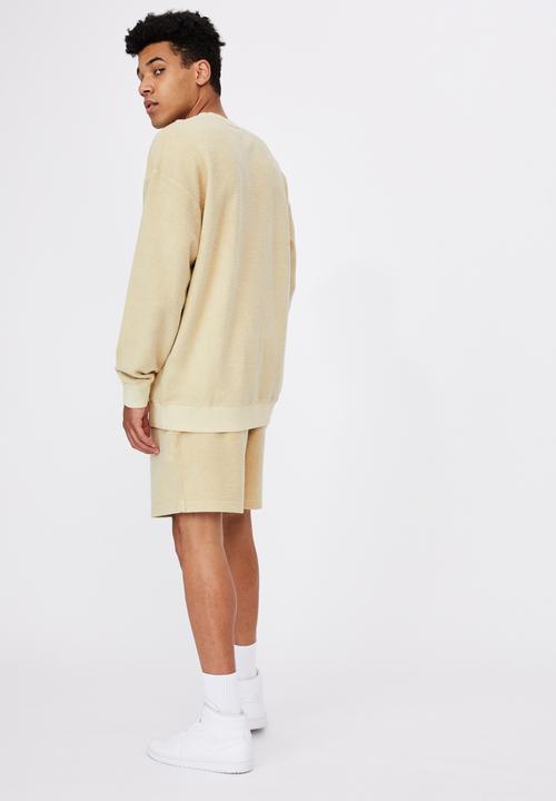 Factorie - Reverse fleece crew - washed sand