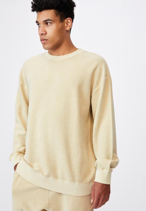 Factorie - Reverse fleece crew - washed sand
