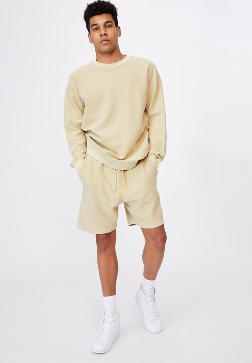 Factorie - Reverse fleece crew - washed sand