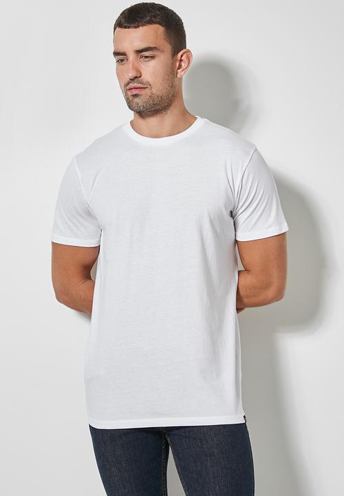 Plain crew neck tee - white 2 