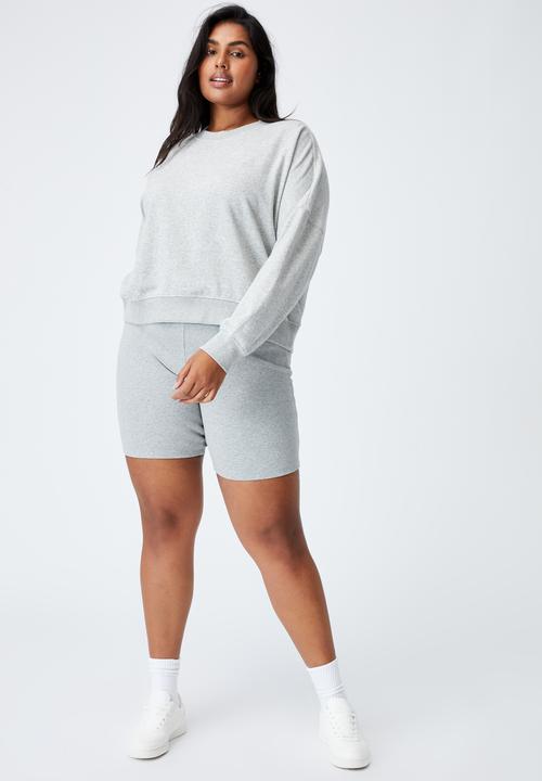 Cotton On - Curve harper crew crop pullover - grey 