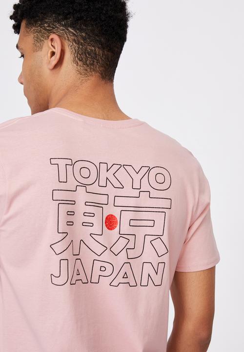 Factorie - Curved graphic T-shirt - pink