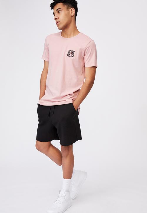 Factorie - Curved graphic T-shirt - pink