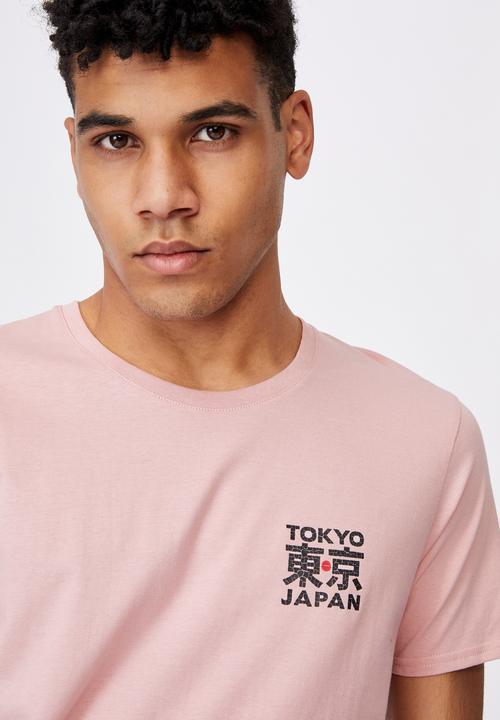 Factorie - Curved graphic T-shirt - pink
